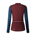 SHIMANO Dres dámský KAEDE PRINTED LONG bordó/navy