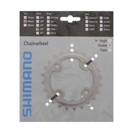 SHIMANO Převodník Deore XT M785 - 10 rychlostní, 24 zubů 24 zubů
