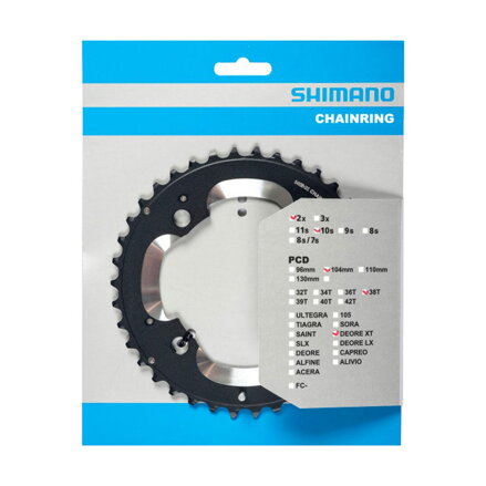SHIMANO Převodník Deore XT M785 - 10 rychlostní, 38 zubů 38 zubů