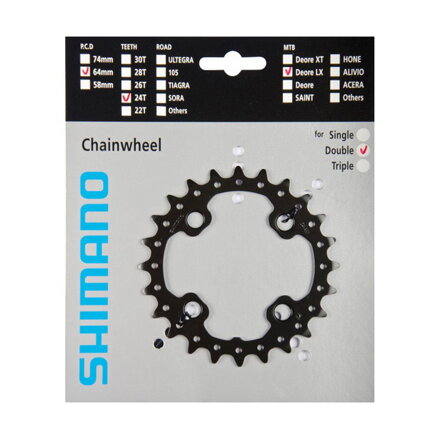 SHIMANO Převodník SLX M670 - 10 rychlostní, 24 zubů 24 zubů