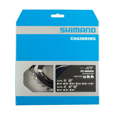SHIMANO Převodník Deore XT M8000 - 11 rychlostní, 38 zubů 38 zubů