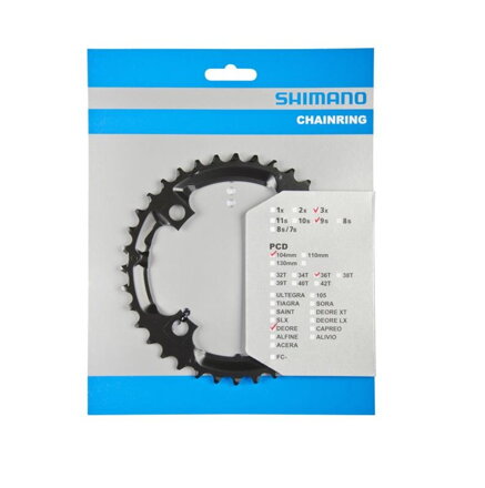 SHIMANO Převodník Deore M590 - 9 rychlostní, 36 zubů