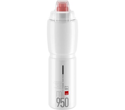 ELITE Láhev JET PLUS 950 transparentní, červené logo