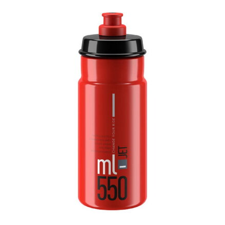 ELITE Láhev JET 550 červená šedé logo