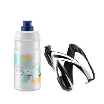 ELITE Láhev s košíkem set CEO modré logo, 350 ml