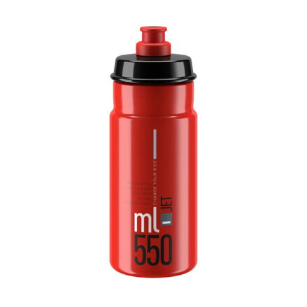 ELITE Láhev JET 550 červená šedé logo
