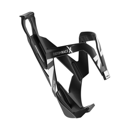 ELITE Košík CUSTOM RACE X černý lesklý bílá grafika