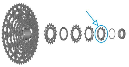 SHIMANO Pastorek 11z. pro CS-LG700 Linkglide 11 zubů