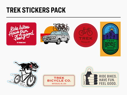 Trek Sticker - Bílá/červená