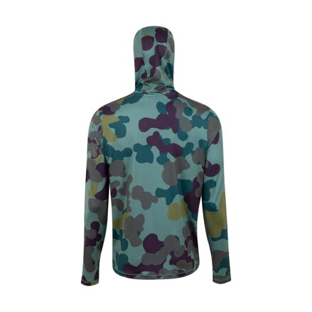 PEARL IZUMI Triko MIDLAND GRAPHIC LS PULLOVER HOODIE zelené F22