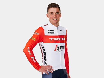 Bontrager Dres s dlouhým rukávem Santini Trek-Segafredo Team Replica bílý červený