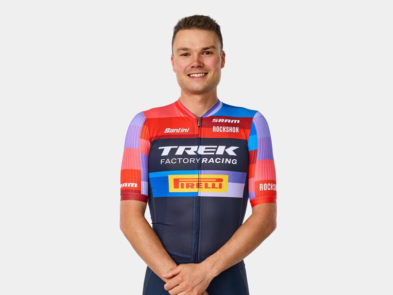 Dres Santini Trek Factory Racing Men's Team Replica modrý Dres Santini Trek Factory Racing Men's Team Replica modrý